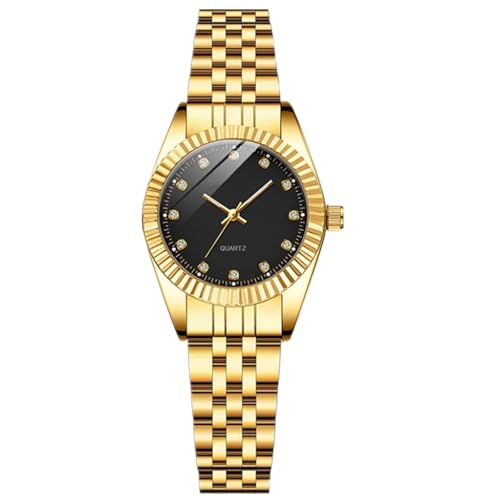 JOATVEE Herren Damen Quarz Paar Uhr Diamant Skala Zifferblatt Edelstahl Armband Armband Analog Femme Uhren Ehepaar Uhr von JOATVEE