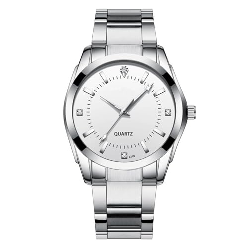 JOATVEE Uhren für Frauen Analog Quarz Silber Edelstahl Uhren Leuchtend Wasserdicht Couple's Dress Watch von JOATVEE