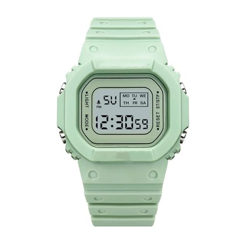 JOATVEE Unisex Digital Quarz Uhr, Stoßfeste LED-Elektronik-Uhr, 30m Wasserdicht, Multifunktionale Zeitmessung Outdoor-Sportuhr, Herren-Frauen-Studenten-Silikon-Uhr von JOATVEE