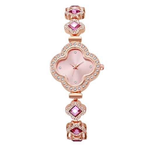 JOATVEE Women's Watch Diamant Klee Zifferblatt Analog Quarz Armbanduhr mit Edelstein Armband Frauen kleine Armbanduhr JOATVEE Women's Watch Diamant Klee Zifferblatt Analog Quarz Armbanduhr mit Edelstein Armband Frauen kleine Armbanduhr von JOATVEE