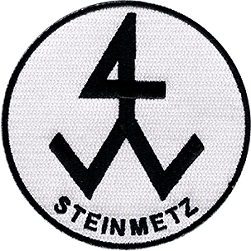JOB Stick-Aufnäher Patch Zunft Emblem Wappen STEINMETZ Ø 8 cm schwarz/weiß von JOB-Kleidung
