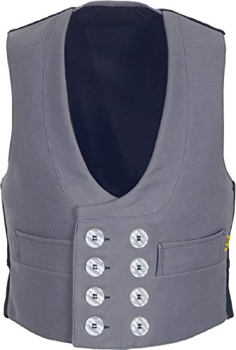 JOB 2-reihige Zunft-Weste Doppel-Pilot Doppelpilot grau 5341 (60) von JOB
