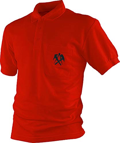JOB Shirt Arbeitsshirt Poloshirt Dachdecker Zimmerer rot XXL Poloshirt Dachdecke von JOB