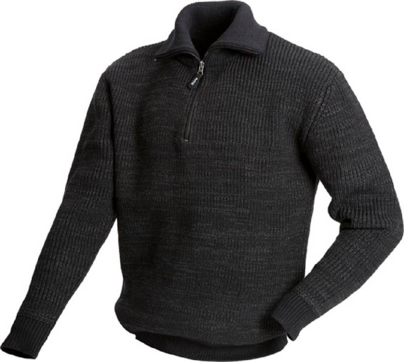 JOB Strickpullover Pullover Troyer Winter schwarz von JOB