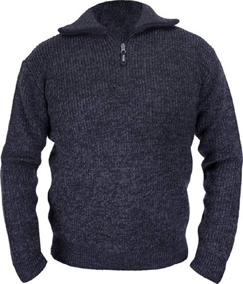JOB Troyer Dachdecker Pullover Troyer Strickpullover schwarz warm von JOB