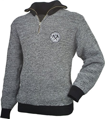 Troyer Pullover Pulli Dachdecker Zunft grau/schwarz mit Zunft-Emblem/Logo (L) von JOB