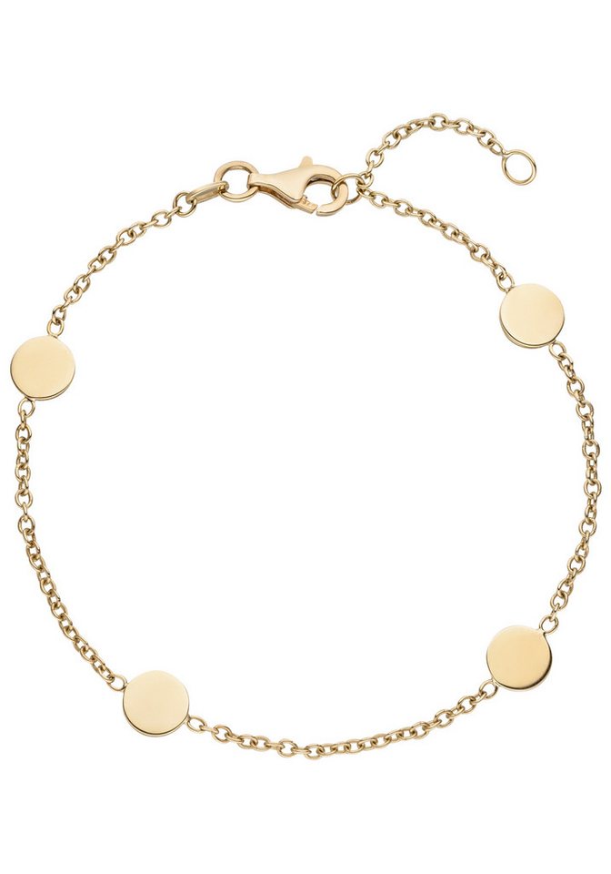 JOBO Armband Goldarmband, 375 Gold mit Plättchen 19 cm von JOBO
