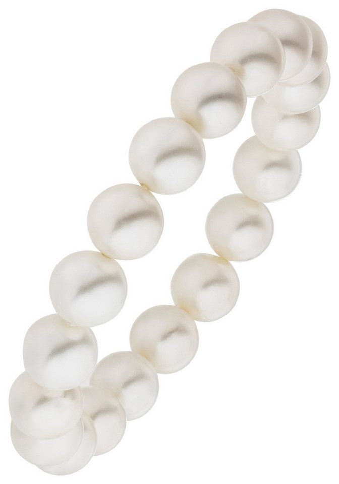 JOBO Armband Muschelkern-Perlen 10 mm, weiß 17 cm JOBO Armband Muschelkern-Perlen 10 mm, weiß 17 cm von JOBO