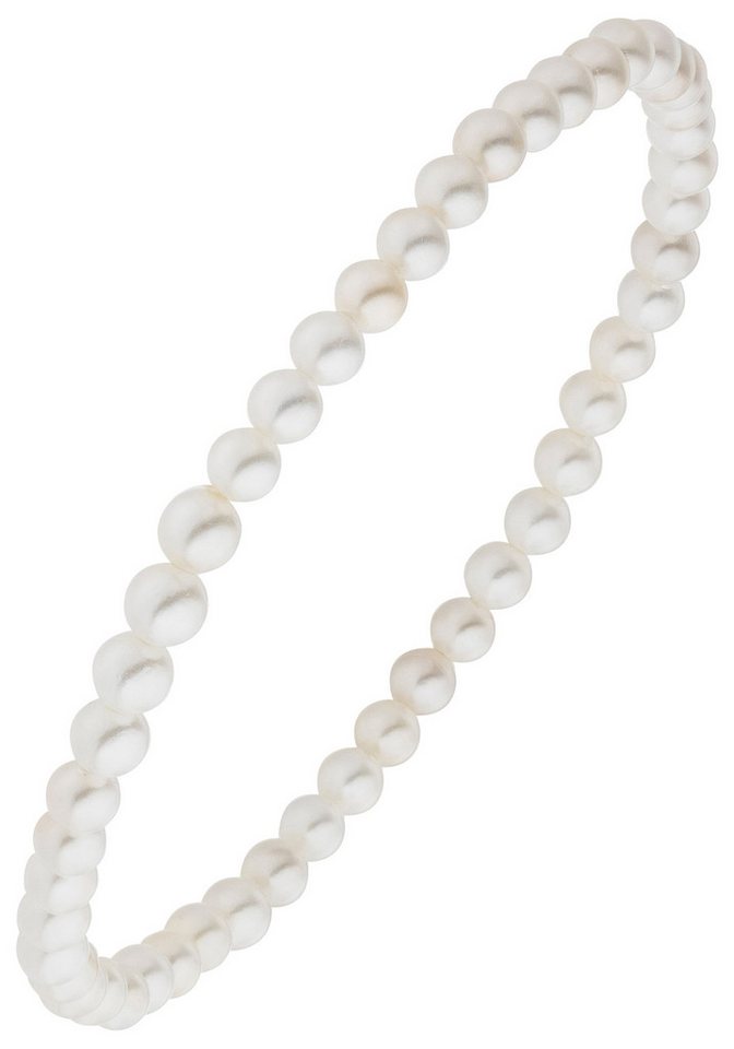 JOBO Armband Muschelkern-Perlen 4 mm, weiß 17 cm JOBO Armband Muschelkern-Perlen 4 mm, weiß 17 cm von JOBO