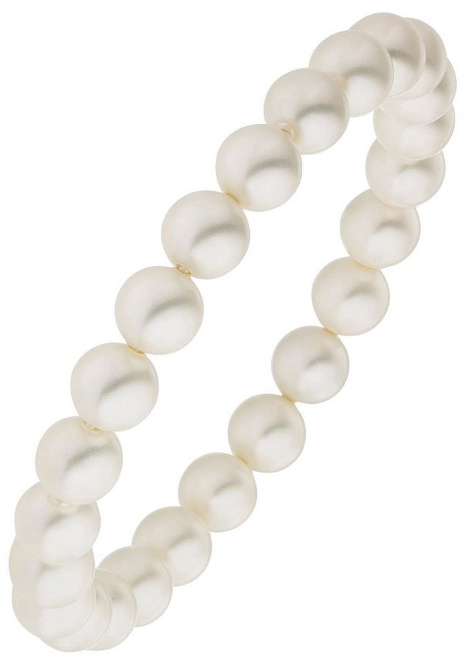 JOBO Armband Muschelkern-Perlen 8 mm, weiß 17 cm JOBO Armband Muschelkern-Perlen 8 mm, weiß 17 cm von JOBO