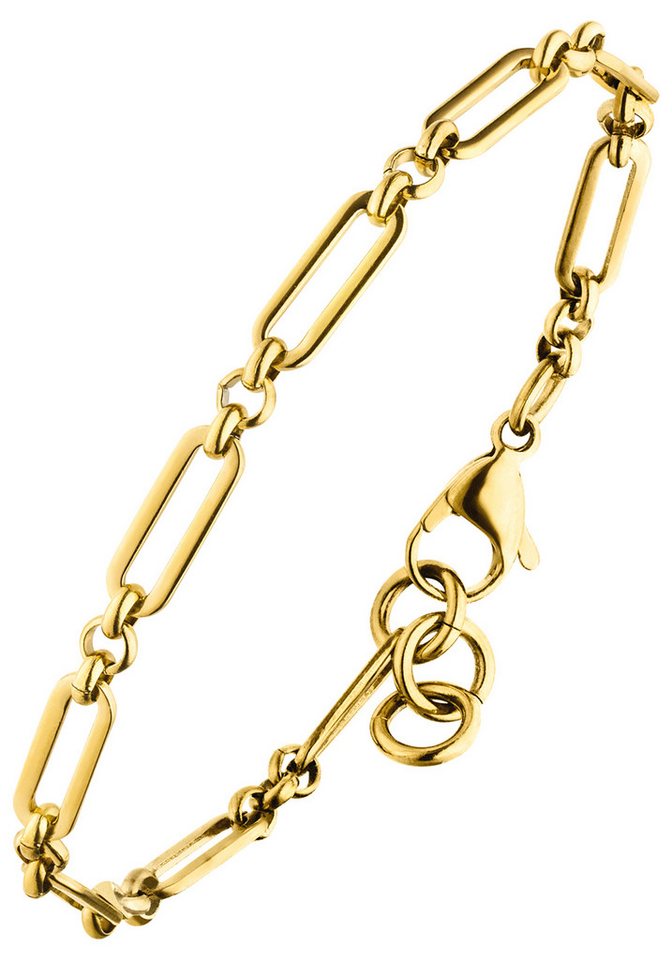 JOBO Armband Paperclip, Edelstahl Bicolor-Optik 19-20 cm von JOBO