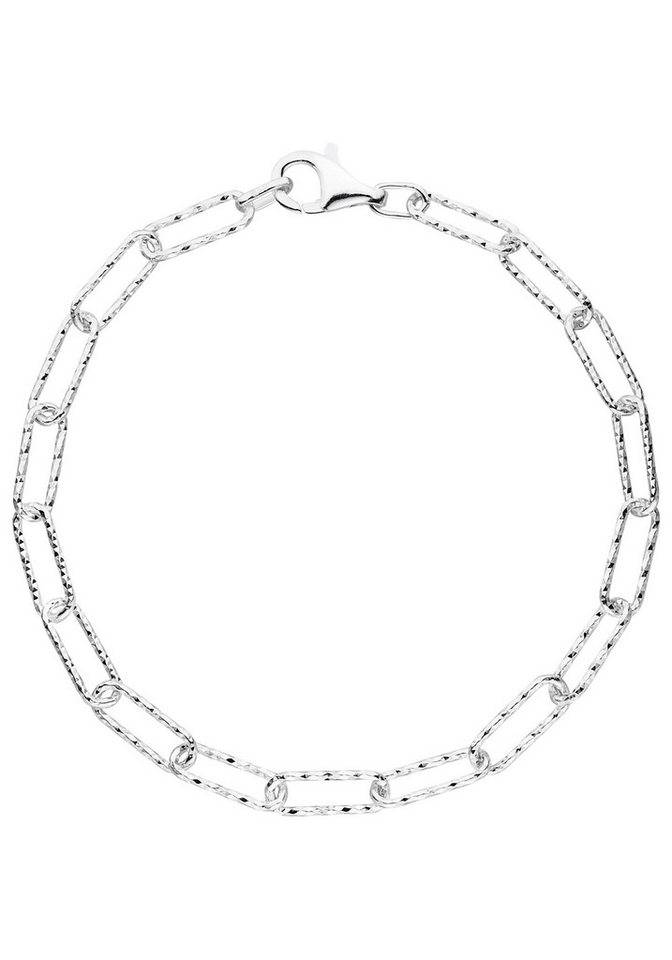 JOBO Armband Silberarmband Paperclip, 925 Silber 21 cm von JOBO