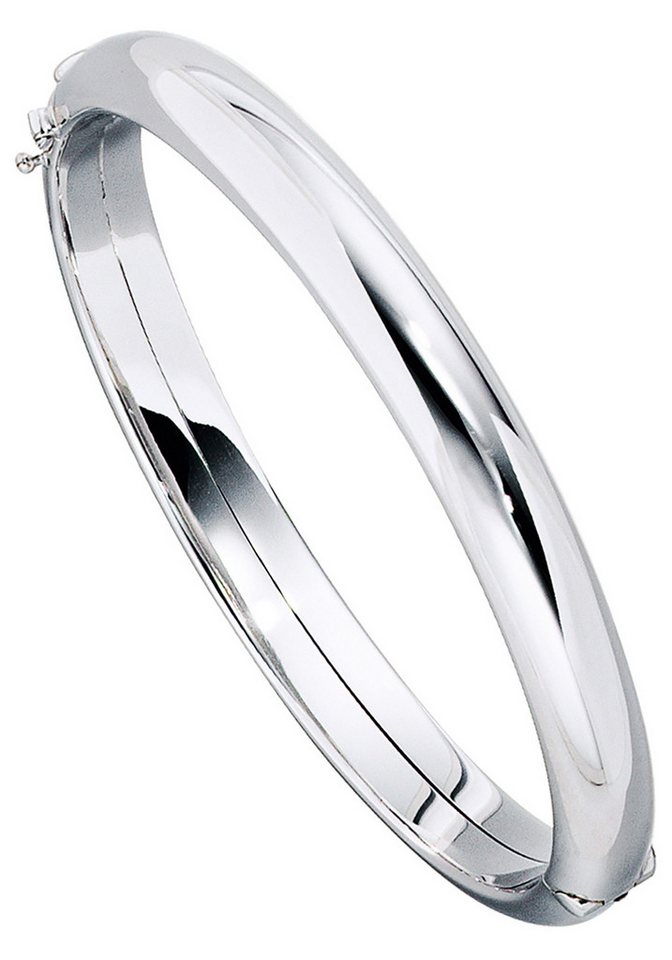 JOBO Armreif oval mit Scharnier, 375 Weißgold 19 cm von JOBO