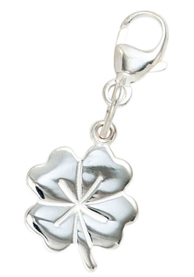 JOBO Charm-Einhänger Charm Glücksbringer Kleeblatt, 925 Silber rhodiniert JOBO Charm-Einhänger Charm Glücksbringer Kleeblatt, 925 Silber rhodiniert von JOBO