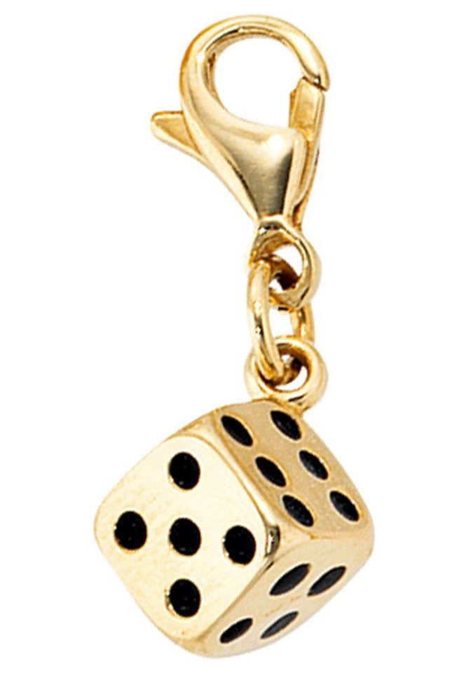 JOBO Charm-Einhänger Würfel, 333 Gold von JOBO