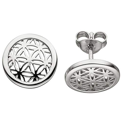 JOBO Damen Ohrstecker blume des Lebens 925 Sterling Silber Ohrringe Silberohrringe von Jobo