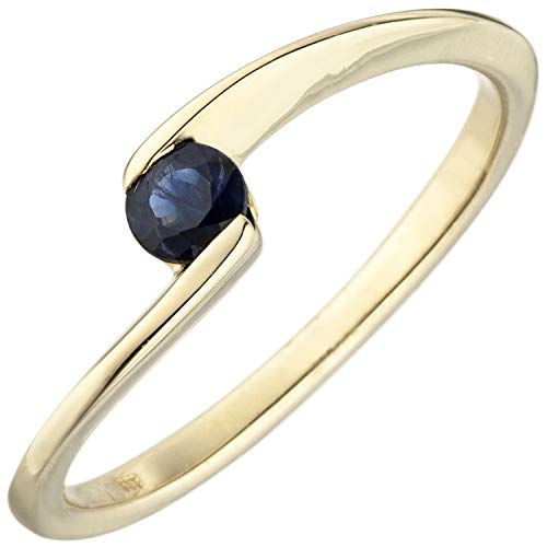 Jobo Damen-Ring aus 333 Gold mit Safir Größe 52 von Jobo