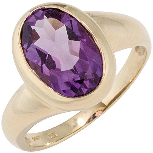 Jobo Damen-Ring aus 585 Gold mit Amethyst Größe 54 von Jobo