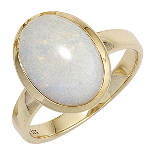 Jobo Damen-Ring aus 585 Gold mit Opal-Cabochon Größe 52 von Jobo