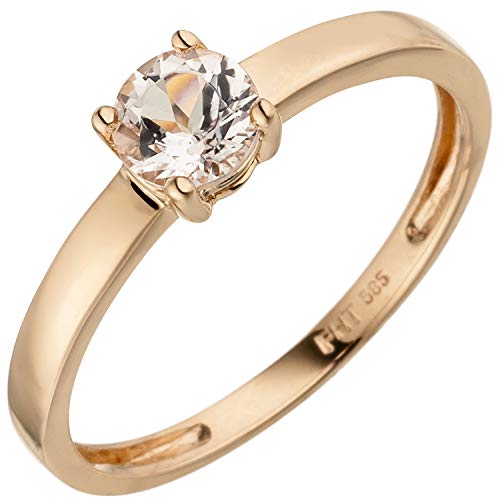 Jobo Damen-Ring aus 585 Rosegold mit Morganit Größe 56 von Jobo