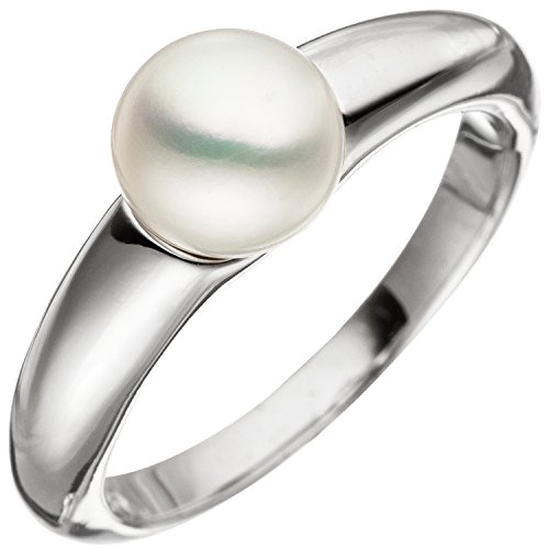 Jobo Damen-Ring aus 925 Silber mit Perle Größe 50 von Jobo