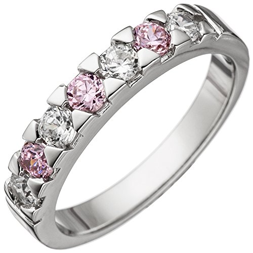 Jobo Damen-Ring aus 925 Silber mit Zirkonia Größe 60 von Jobo