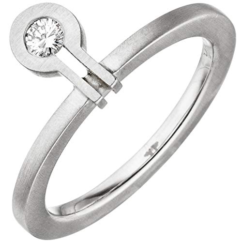 Jobo Damen-Ring aus 950 Platin mit Diamant Größe 56 von Jobo