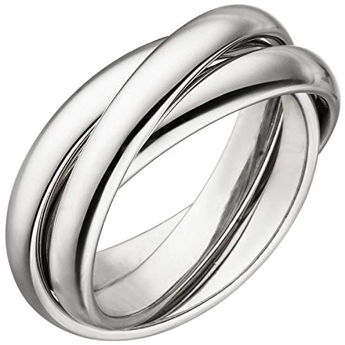 Jobo Damen-Ring verschlungen aus 925 Silber Größe 52 von Jobo