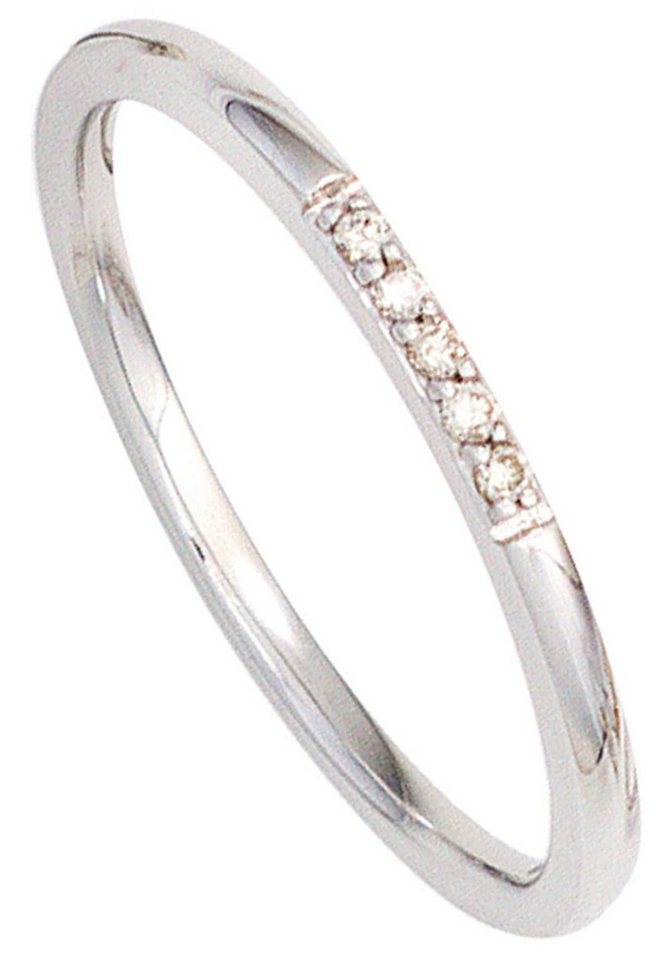 JOBO Diamantring, 585 Weißgold mit 5 Diamanten JOBO Diamantring, 585 Weißgold mit 5 Diamanten von JOBO