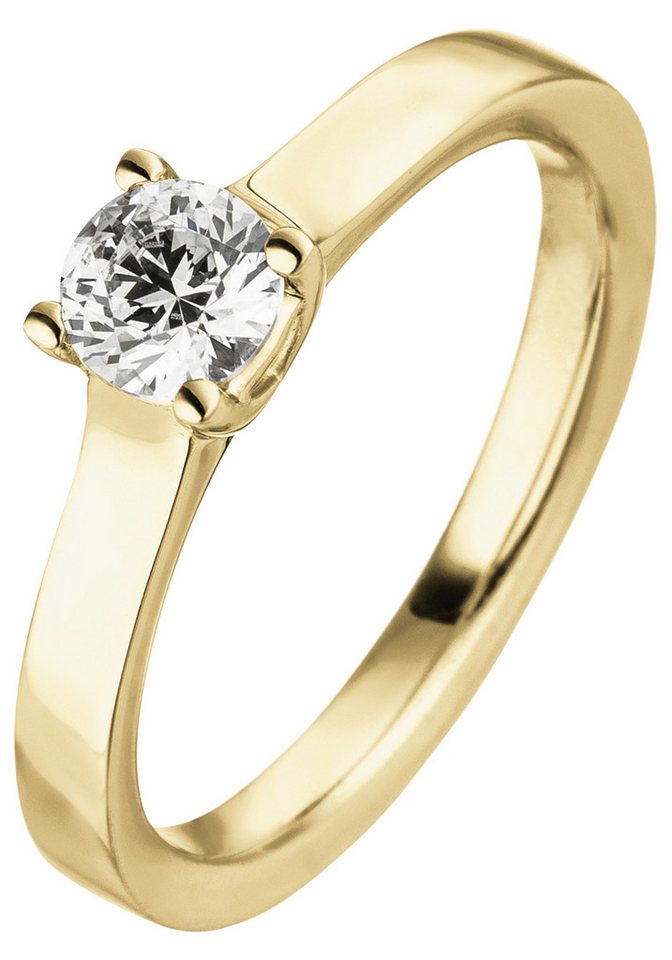 JOBO Diamantring Ring Goldring Solitär, 585 Gold mit Diamant Brillant 0,50 ct. von JOBO