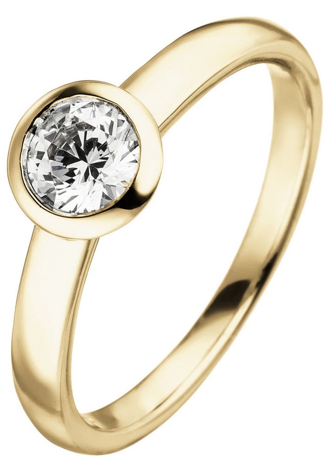 JOBO Diamantring Ring Goldring Solitär, 585 Gold mit Diamant Brillant 0,50 ct. von JOBO