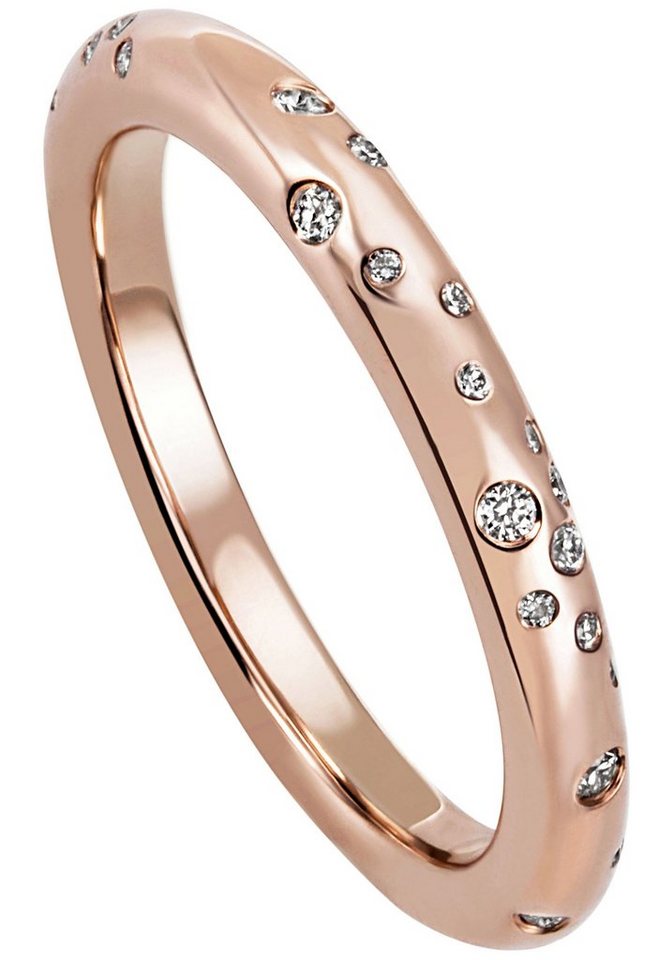 JOBO Diamantring Ring Roségoldring, 585 Roségold mit 34 Diamanten von JOBO