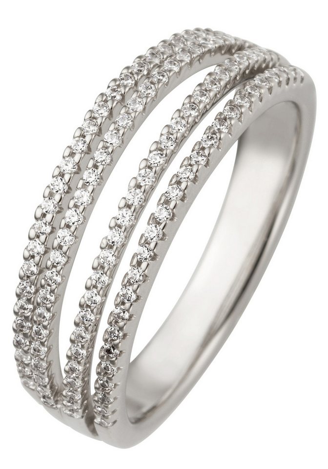 JOBO Diamantring Ring Weißgoldring, 585 Weißgold mit 108 Diamanten von JOBO