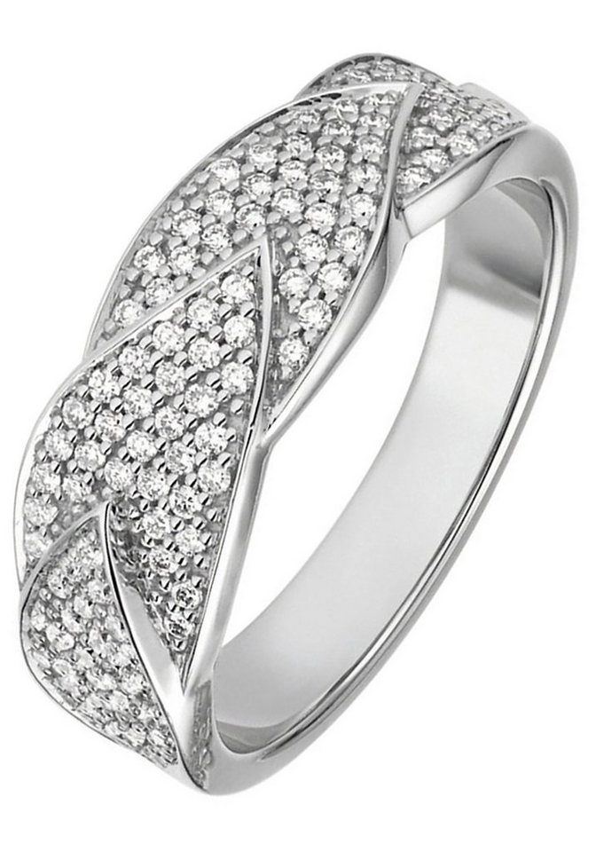 JOBO Diamantring Ring Weißgoldring, 585 Weißgold mit 119 Diamanten von JOBO