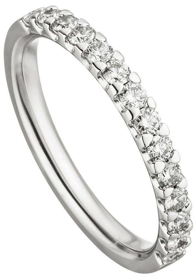 JOBO Diamantring Ring Weißgoldring, 585 Weißgold mit 14 Diamanten von JOBO
