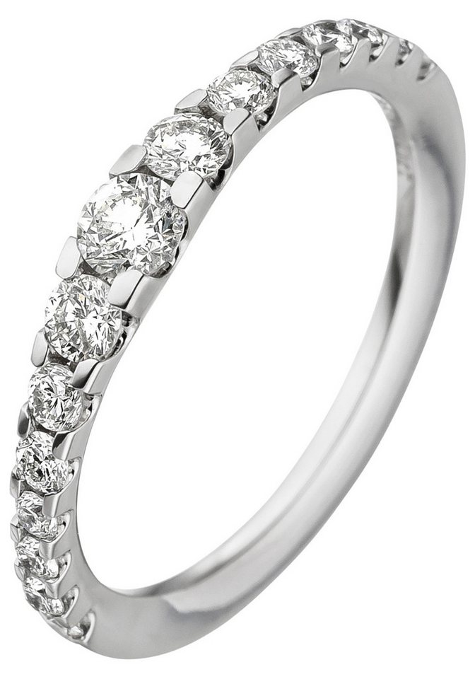 JOBO Diamantring Ring Weißgoldring, 585 Weißgold mit 15 Diamanten von JOBO