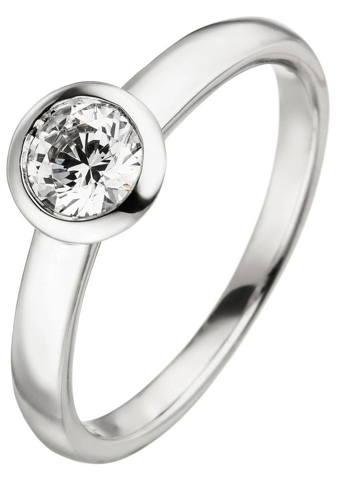 JOBO Diamantring Ring Weißgoldring Solitär, 585 Weißgold mit Diamant Brillant 0,50 ct. von JOBO