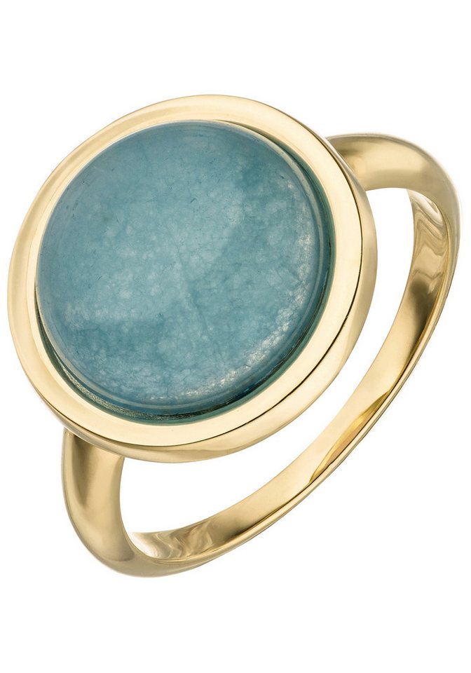 JOBO Fingerring, 375 Gold mit Chalcedon blau JOBO Fingerring, 375 Gold mit Chalcedon blau von JOBO