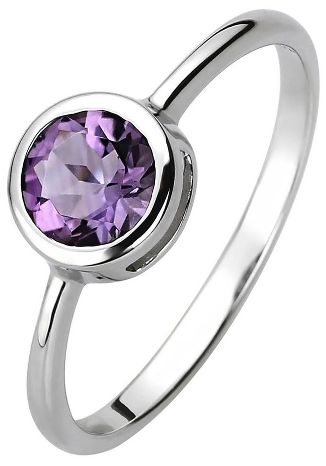 JOBO Fingerring, 925 Silber mit Amethyst von JOBO