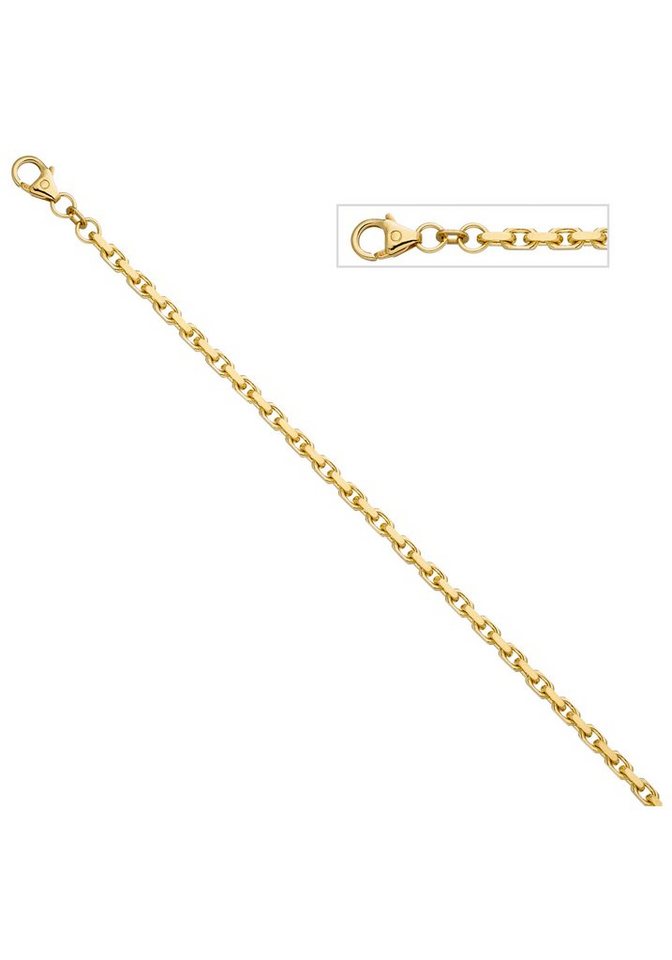 JOBO Goldarmband, Ankerarmband 585 Gold diamantiert 21 cm von JOBO