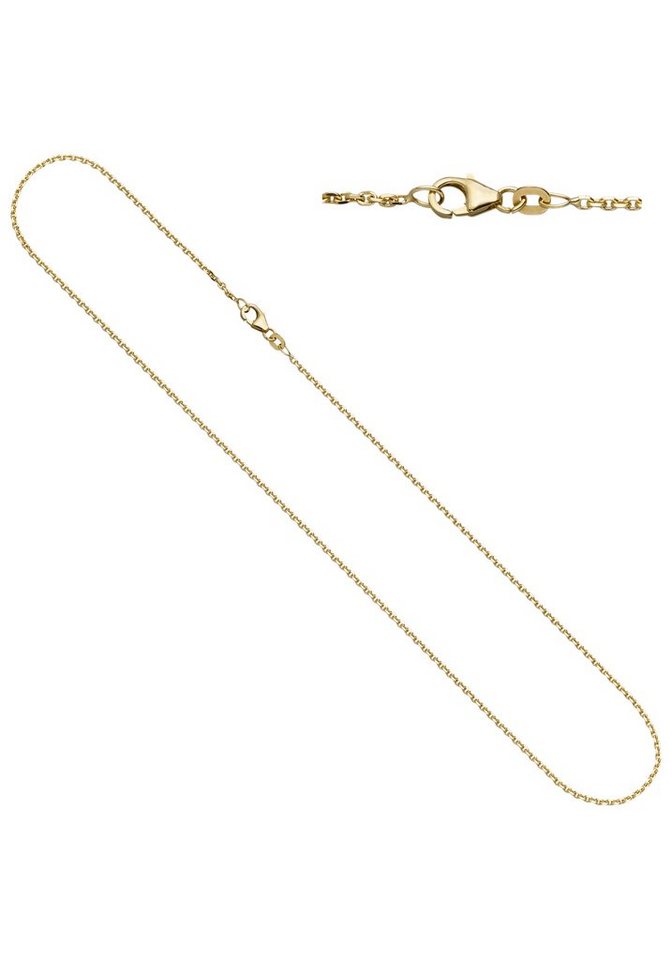 JOBO Goldkette, Ankerkette 585 Gold diamantiert 40 cm 1,6 mm von JOBO