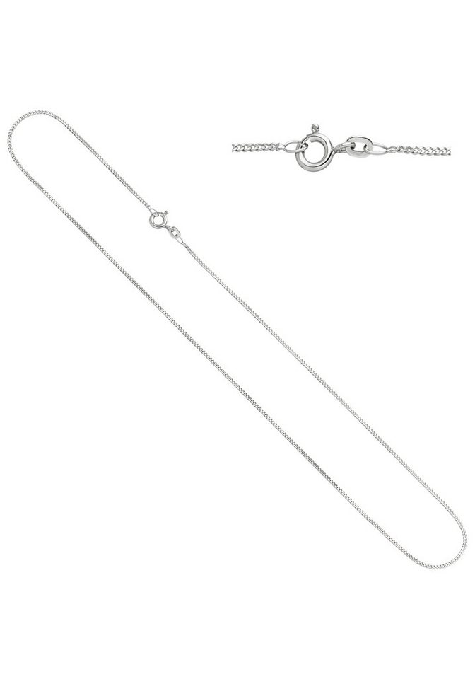 JOBO Goldkette, Panzerkette 333 Weißgold 38 cm 1,7 mm von JOBO
