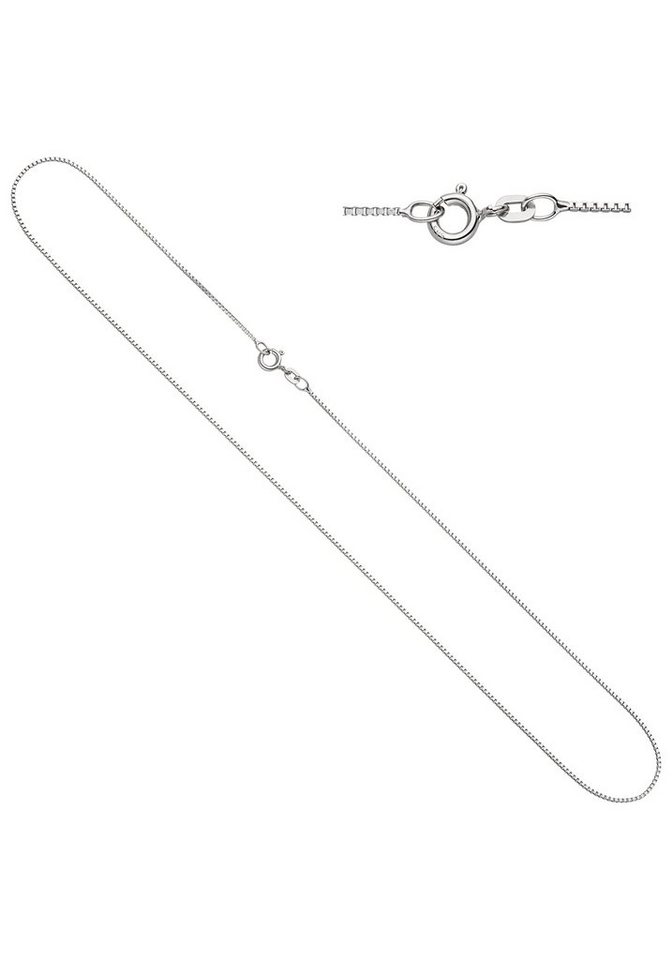 JOBO Goldkette, Venezianerkette 585 Weißgold 50 cm 0,9 mm von JOBO