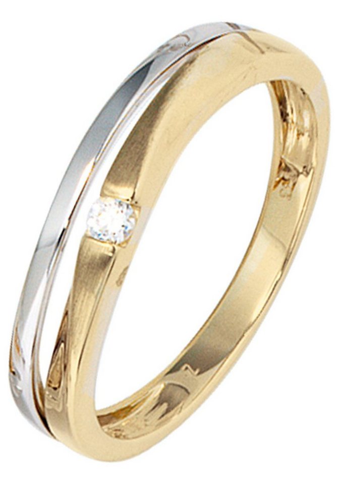 JOBO Goldring, 333 Gelbgold Weißgold mit Zirkonia JOBO Goldring, 333 Gelbgold Weißgold mit Zirkonia von JOBO