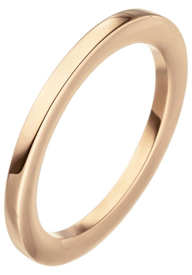 JOBO Goldring Ring Vorsteckring schmal 1,9 mm, 585 Roségold von JOBO
