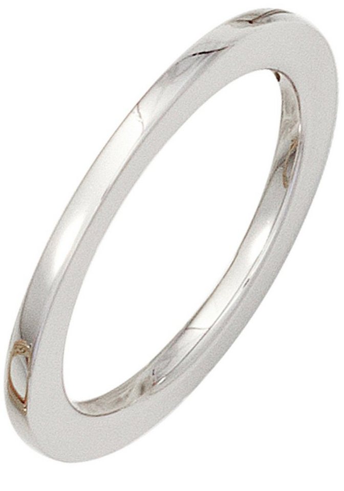 JOBO Goldring Weißgoldring Vorsteckring 1,8 mm, 585 Weißgold von JOBO