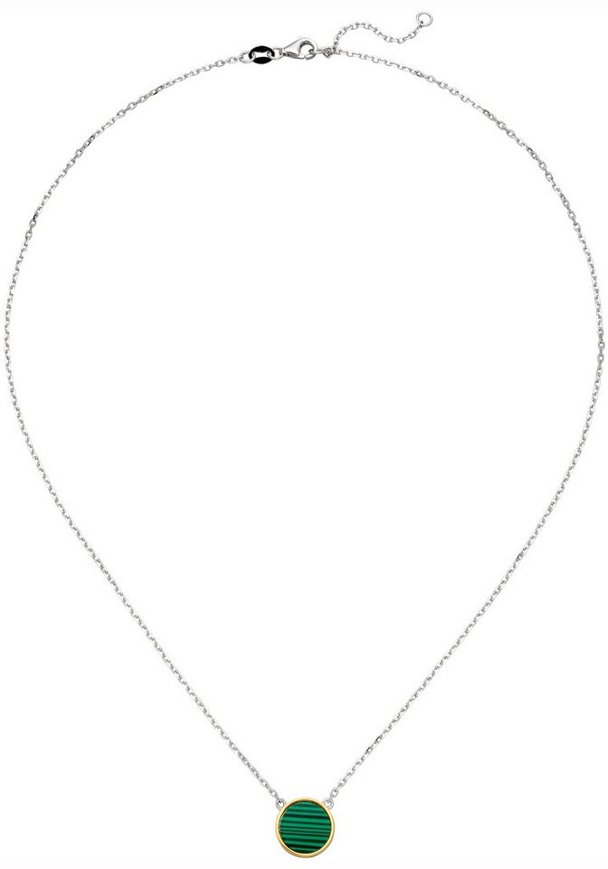 JOBO Kette mit Anhänger, 925 Silber mit synth. Malachit 45 cm von JOBO