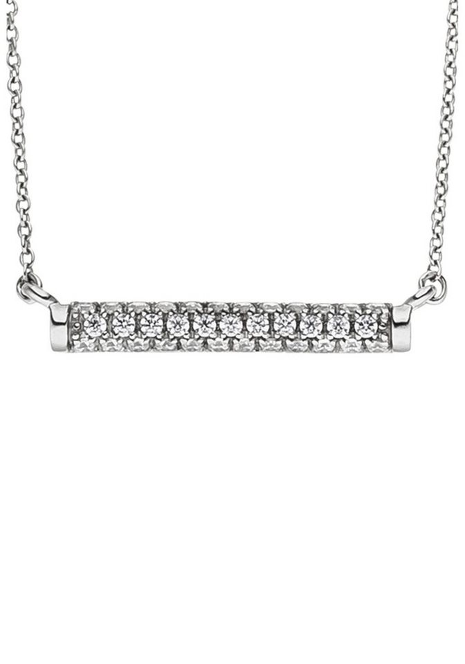 JOBO Kette mit Anhänger Ankerkette, 925 Silber mit Zirkonia 45 cm von JOBO