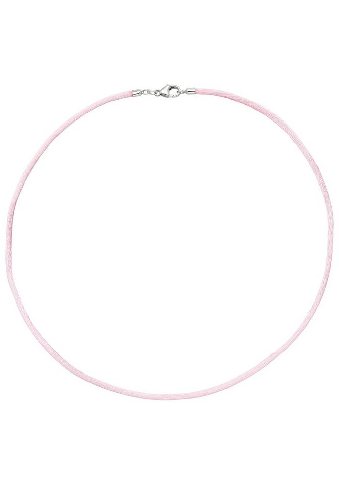 JOBO Kette ohne Anhänger, Seidenkette rosa 42 cm von JOBO