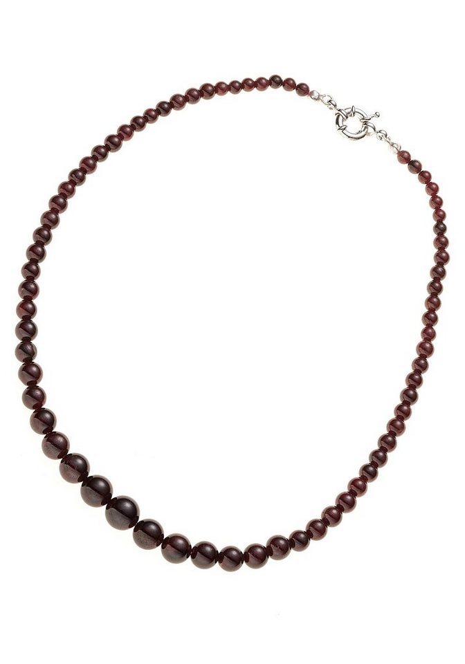 JOBO Kette ohne Anhänger Edelsteinkette mit Granat, 45 cm von JOBO
